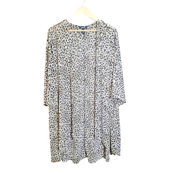 Torrid Womens Lightweight Leopard Print Kimono Open Front Cardigan Size 1 - Picture 7 of 7